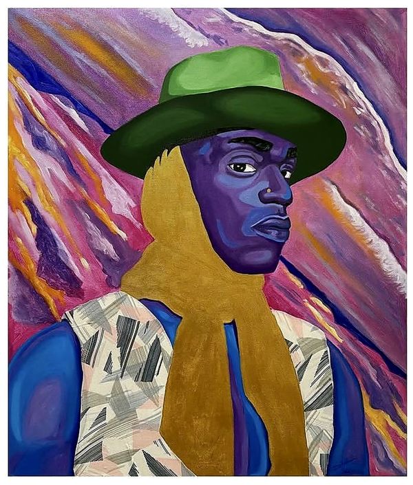 Golden Scarf by Clinton Aboagye